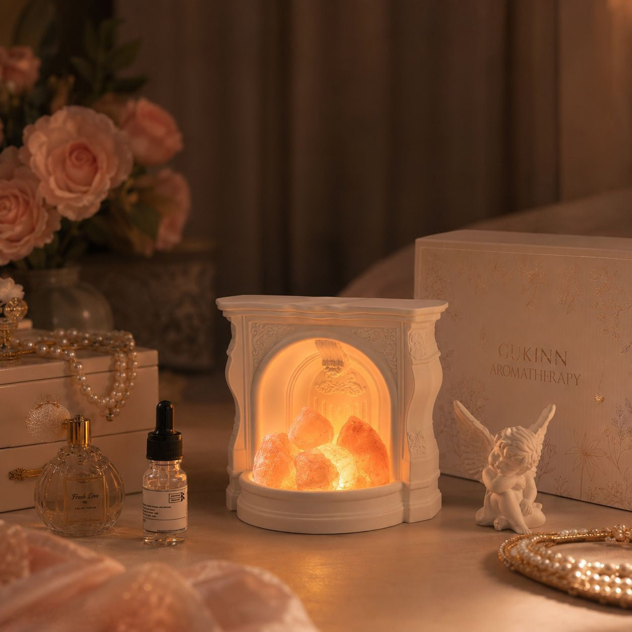 Aroma Stone Diffuser Fireplace