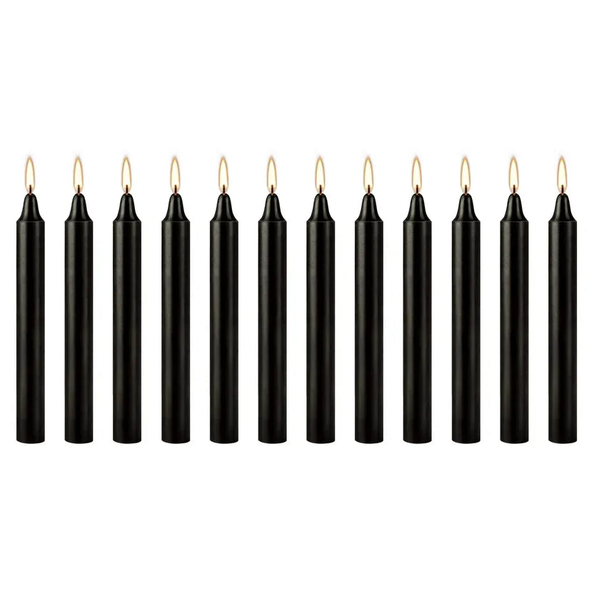 Black Ritual Chime Candles (12-Pack)
