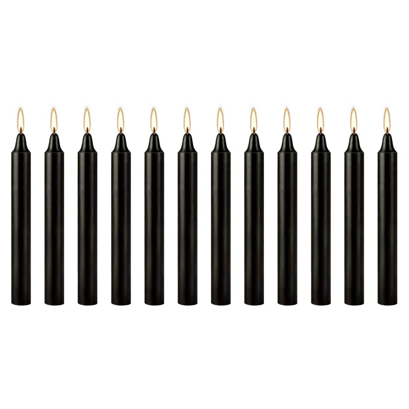 Black Ritual Chime Candles (12-Pack)