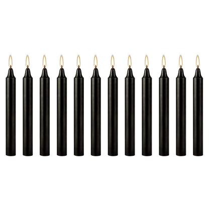 Black Ritual Chime Candles (12-Pack)