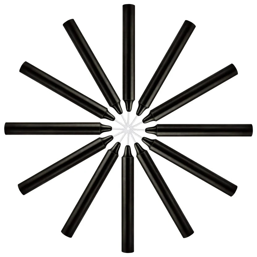 Black Ritual Chime Candles (12-Pack)