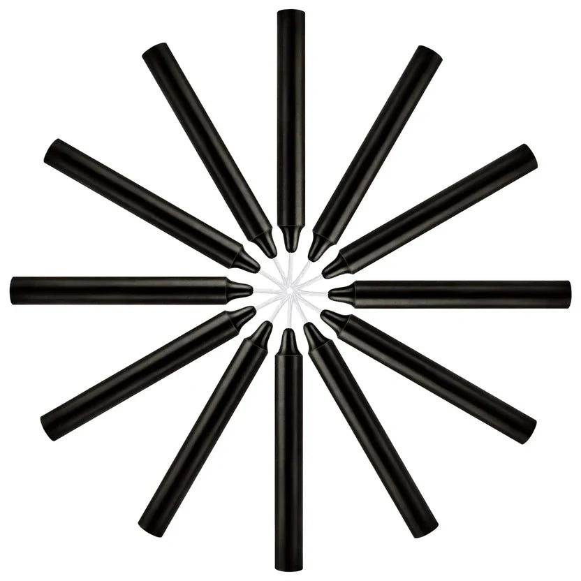 Black Ritual Chime Candles (12-Pack)