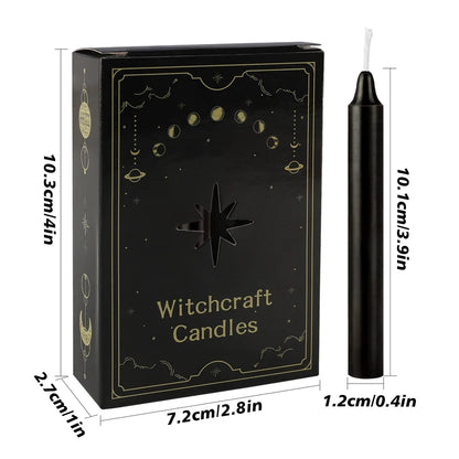Black Ritual Chime Candles (12-Pack)