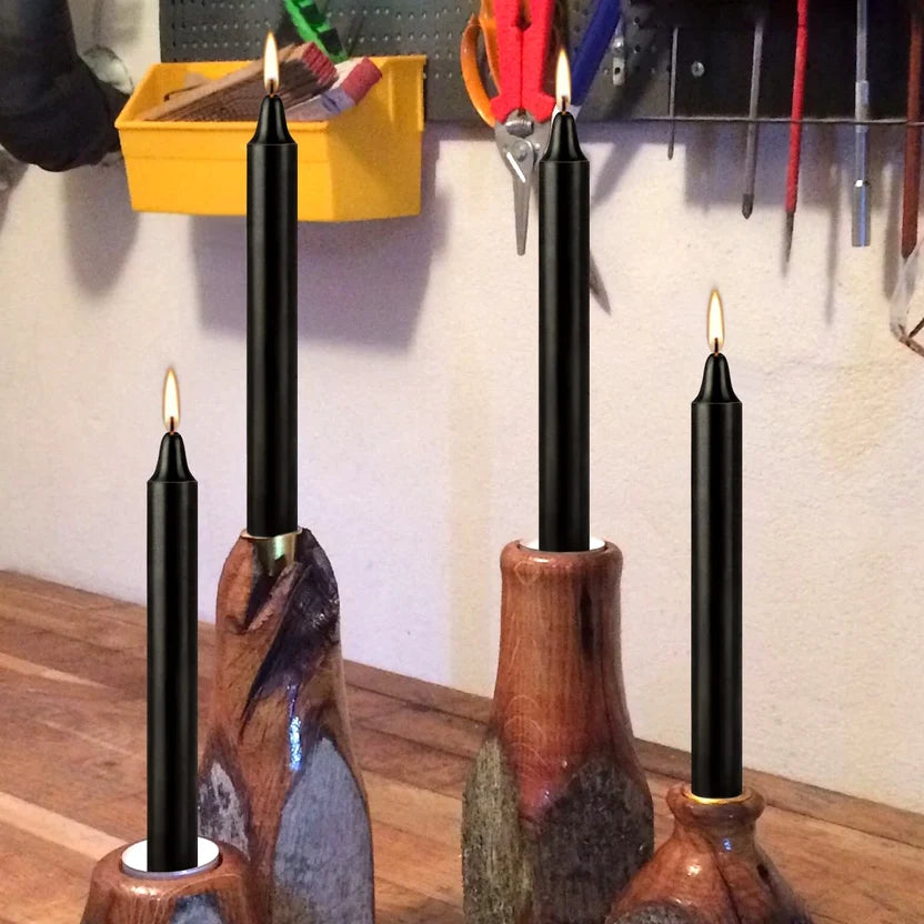 Black Ritual Chime Candles (12-Pack)