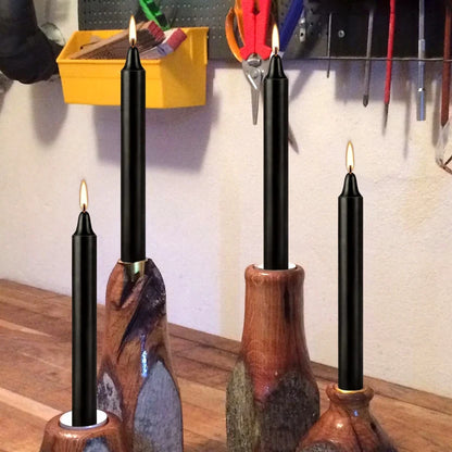 Black Ritual Chime Candles (12-Pack)