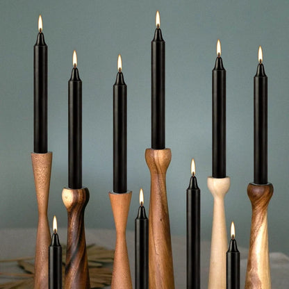 Black Ritual Chime Candles (12-Pack)