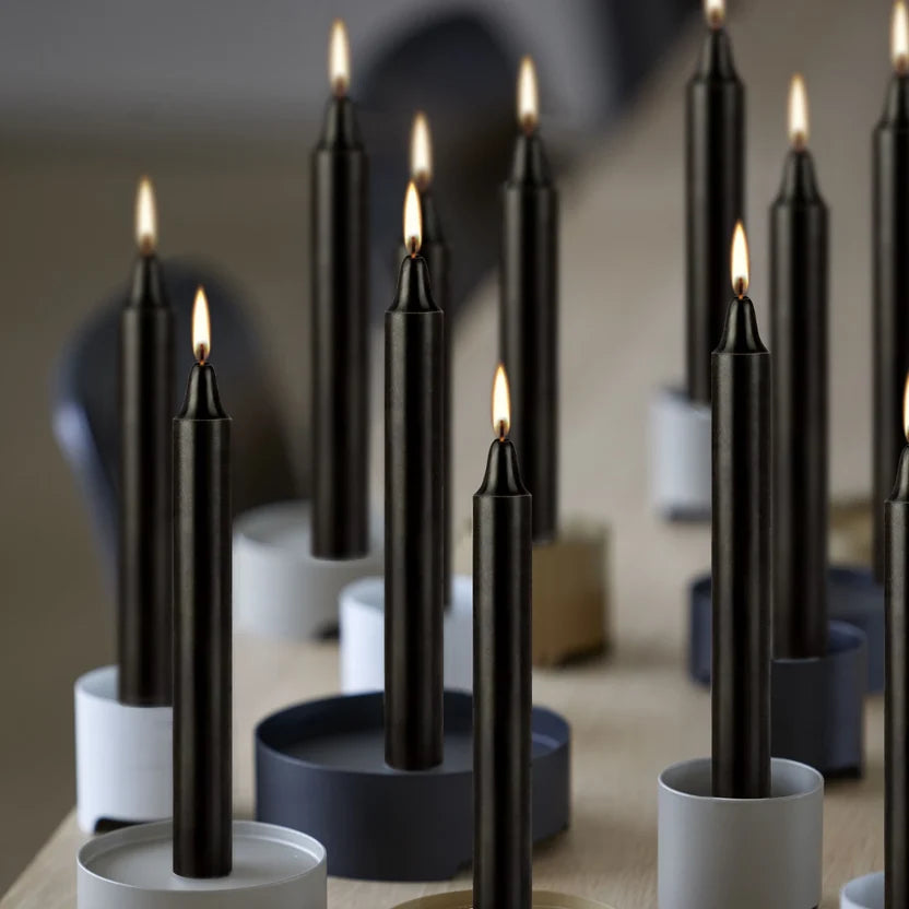 Black Ritual Chime Candles (12-Pack)