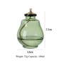 Creative Glass Liquid Oil Candle Lamp - Refillable Transparent Tabletop Ambient Lantern (Green/Clear/Yellow)