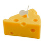 Realistic Cheese Shaped Art Candle - Handmade Yellow Cake Style Sculptural Aromatherapy Accent Candle