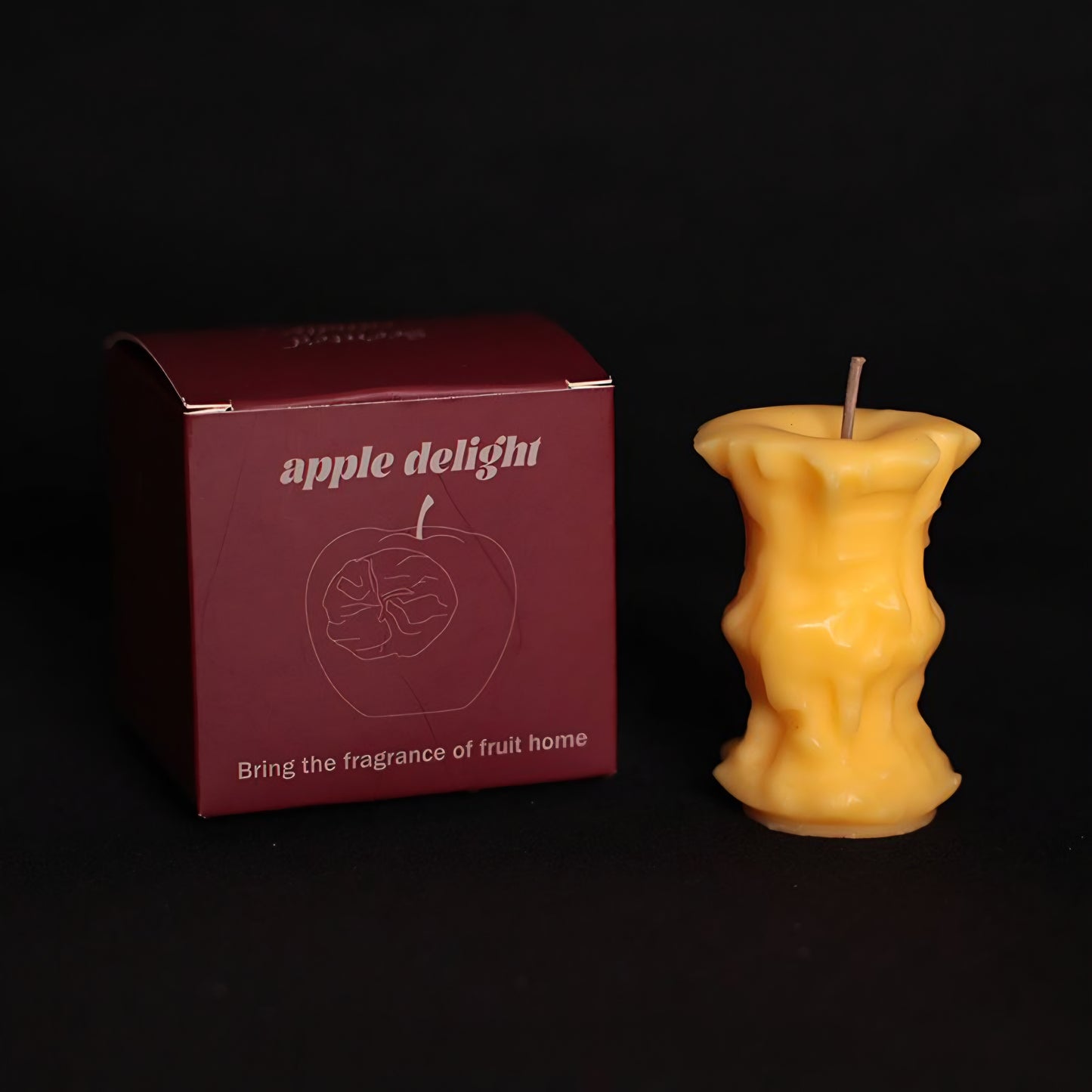 Bited Apple Candle