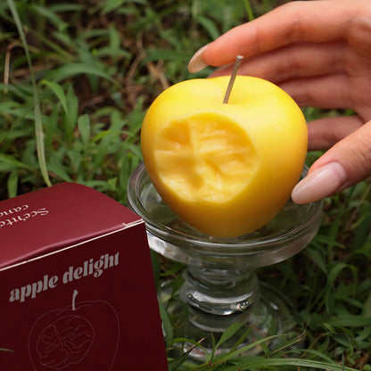 Bited Apple Candle half