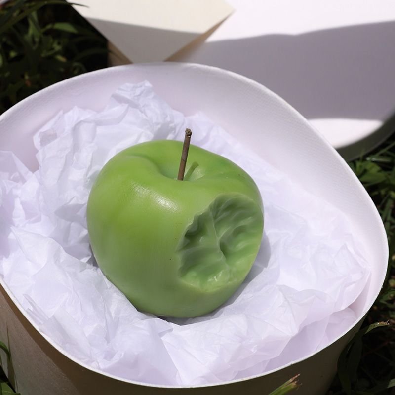 Bited Apple Candle half