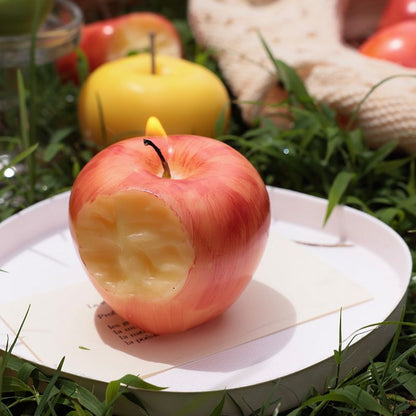 Bited Apple Candle half