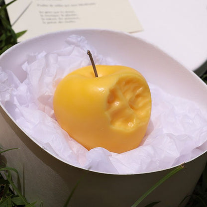 Bited Apple Candle half