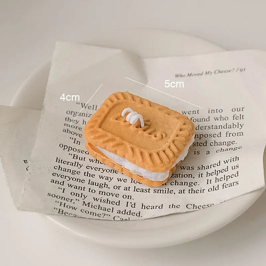 Handmade Biscuit Shaped Scented Candle - Sculptural Soy Wax Cookie Pastry Style Dessert Candle
