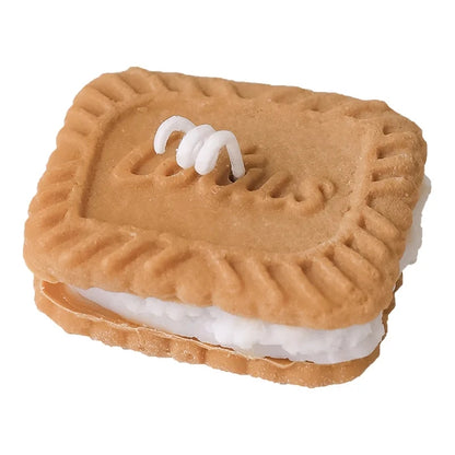 Handmade Biscuit Shaped Scented Candle - Sculptural Soy Wax Cookie Pastry Style Dessert Candle