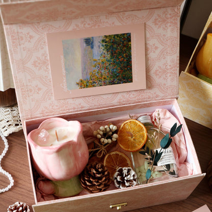 Tulip Flower Shaped Scented Candle Set