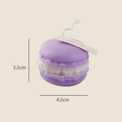Macaron-Shaped Scented Soy Wax Candles – Set of 1 or 5 | Luxury Aromatherapy Gift