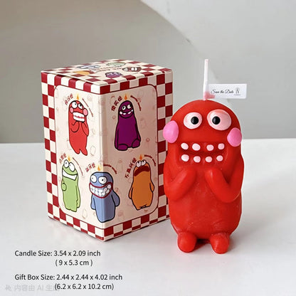 Earthlings Monster Scented Art Candle - Cute Quirky Character Handmade Aromatherapy Candle