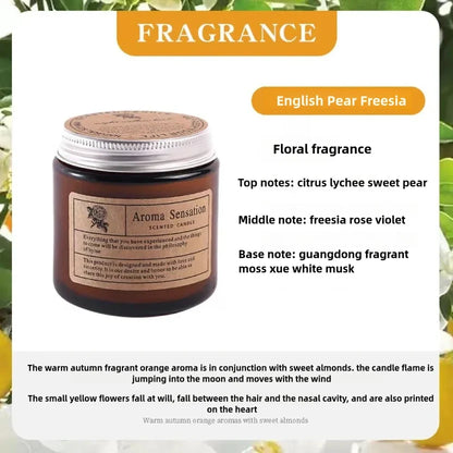Premium Soy Wax Apothecary Jar Candle - Handmade Scented Clear Glass Cup Candle (Designer Fragrances)