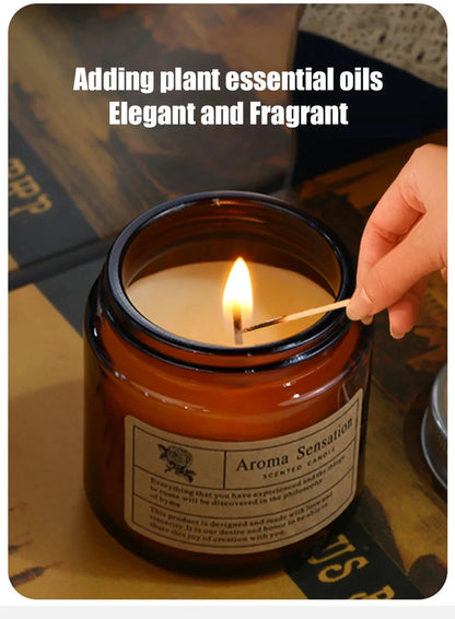 Premium Soy Wax Apothecary Jar Candle - Handmade Scented Clear Glass Cup Candle (Designer Fragrances)