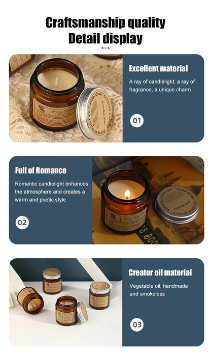 Premium Soy Wax Apothecary Jar Candle - Handmade Scented Clear Glass Cup Candle (Designer Fragrances)