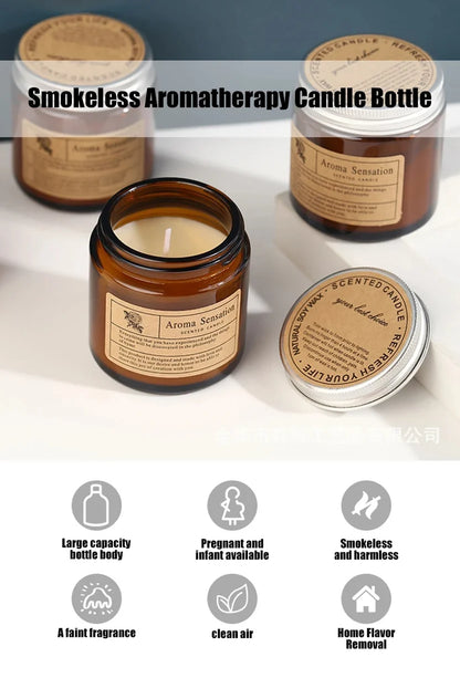 Premium Soy Wax Apothecary Jar Candle - Handmade Scented Clear Glass Cup Candle (Designer Fragrances)