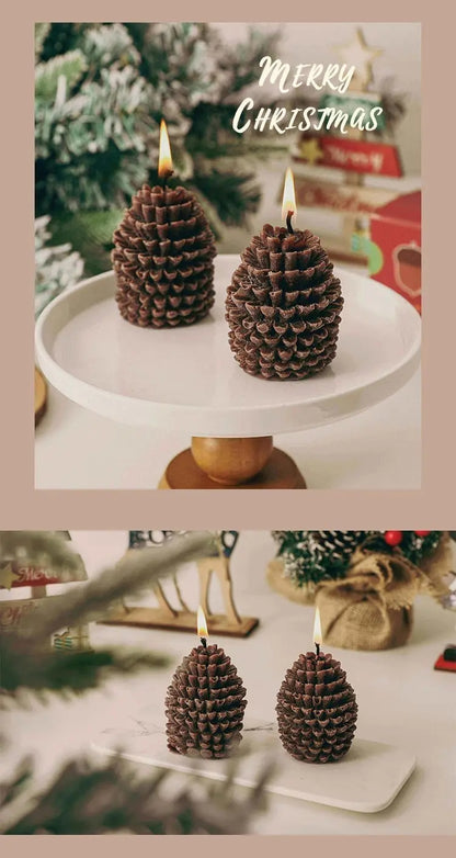 Realistic Pinecone Scented Candle – Handmade Soy Wax | Juniper Fragrance | Christmas Decor
