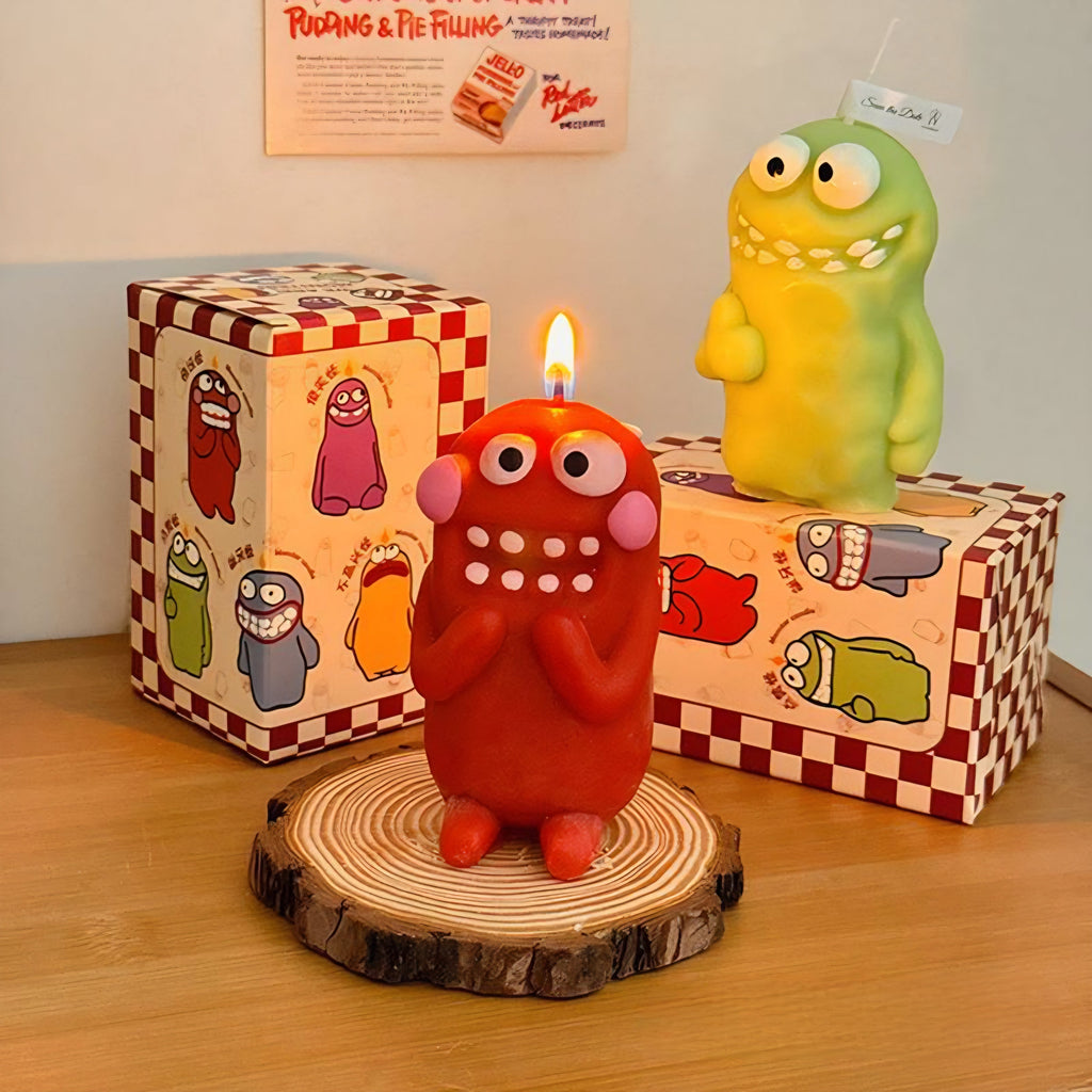 Earthlings Monster Scented Art Candle - Cute Quirky Character Handmade Aromatherapy Candle