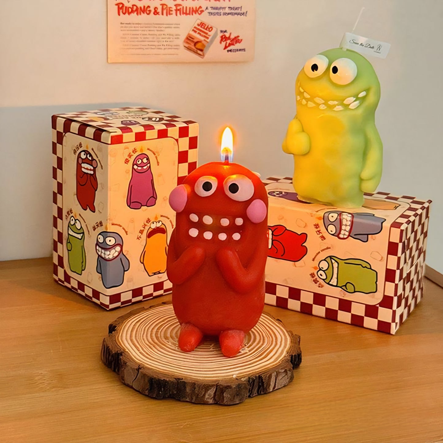 Earthlings Monster Scented Art Candle - Cute Quirky Character Handmade Aromatherapy Candle