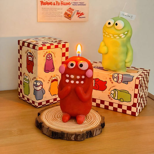 Earthlings Monster Scented Art Candle - Cute Quirky Character Handmade Aromatherapy Candle