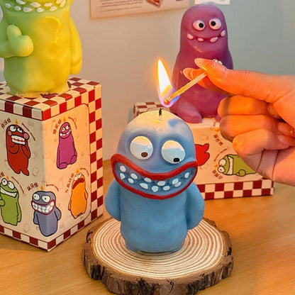 Earthlings Monster Scented Art Candle - Cute Quirky Character Handmade Aromatherapy Candle