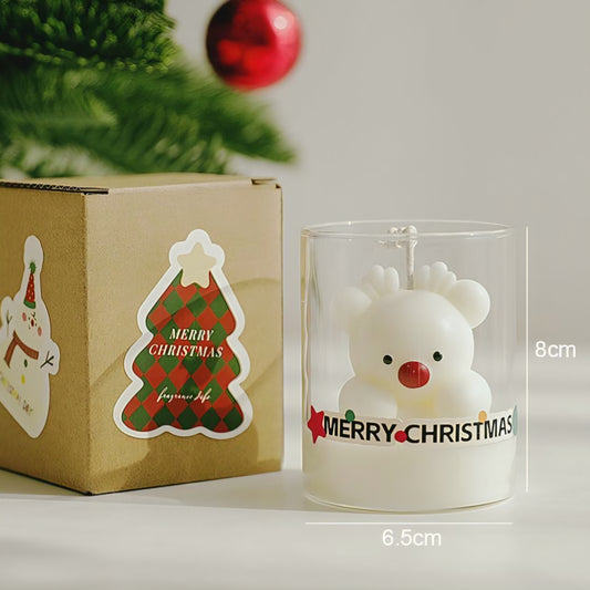 Christmas Scented Glass Cup Soy Wax Candle