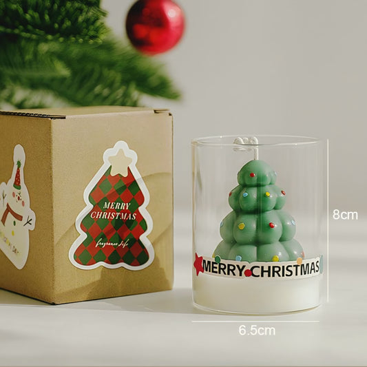 Christmas Scented Glass Cup Soy Wax Candle