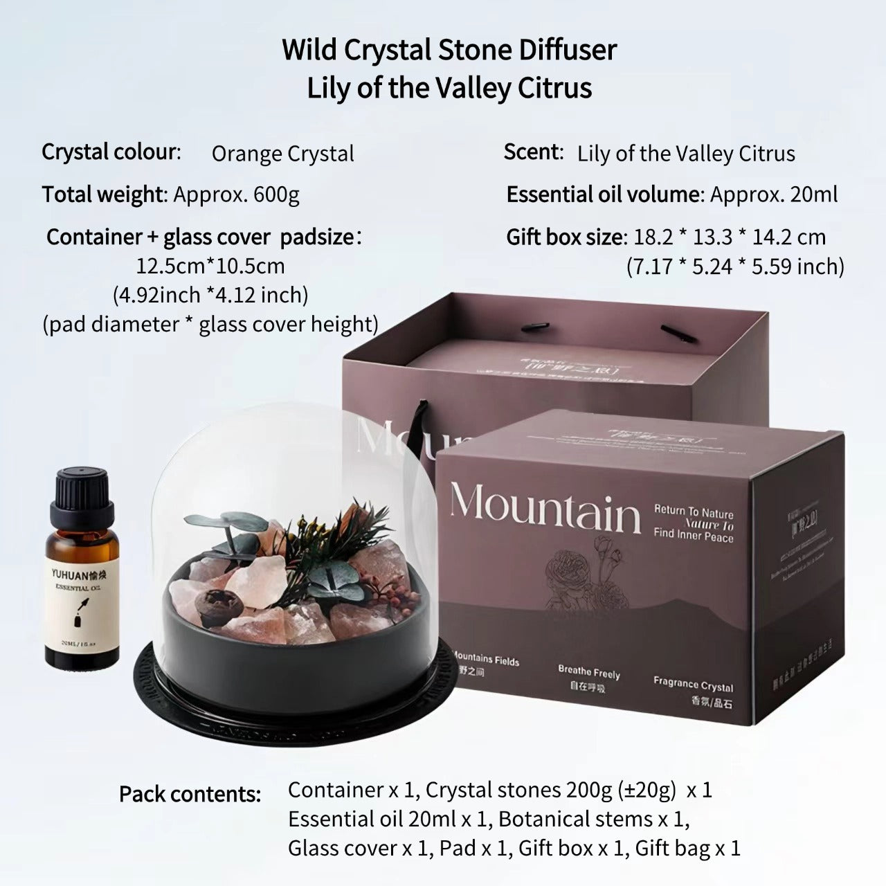 Wild Crystal Stone Diffuser Gift Box